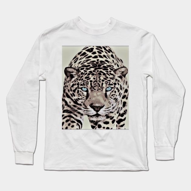 Big Cat Leopard Hunting Long Sleeve T-Shirt by KC Morcom aka KCM Gems n Bling aka KCM Inspirations
